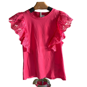 J.Crew Eyelet Ruffle Sleeve Top